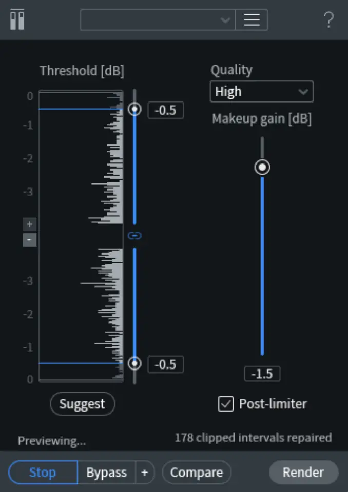 fix clipped vocals