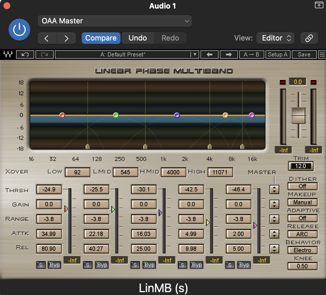 mastering multiband compression settings